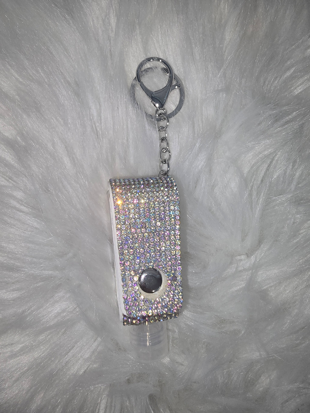 Rhinestone sanitizer holder keychains