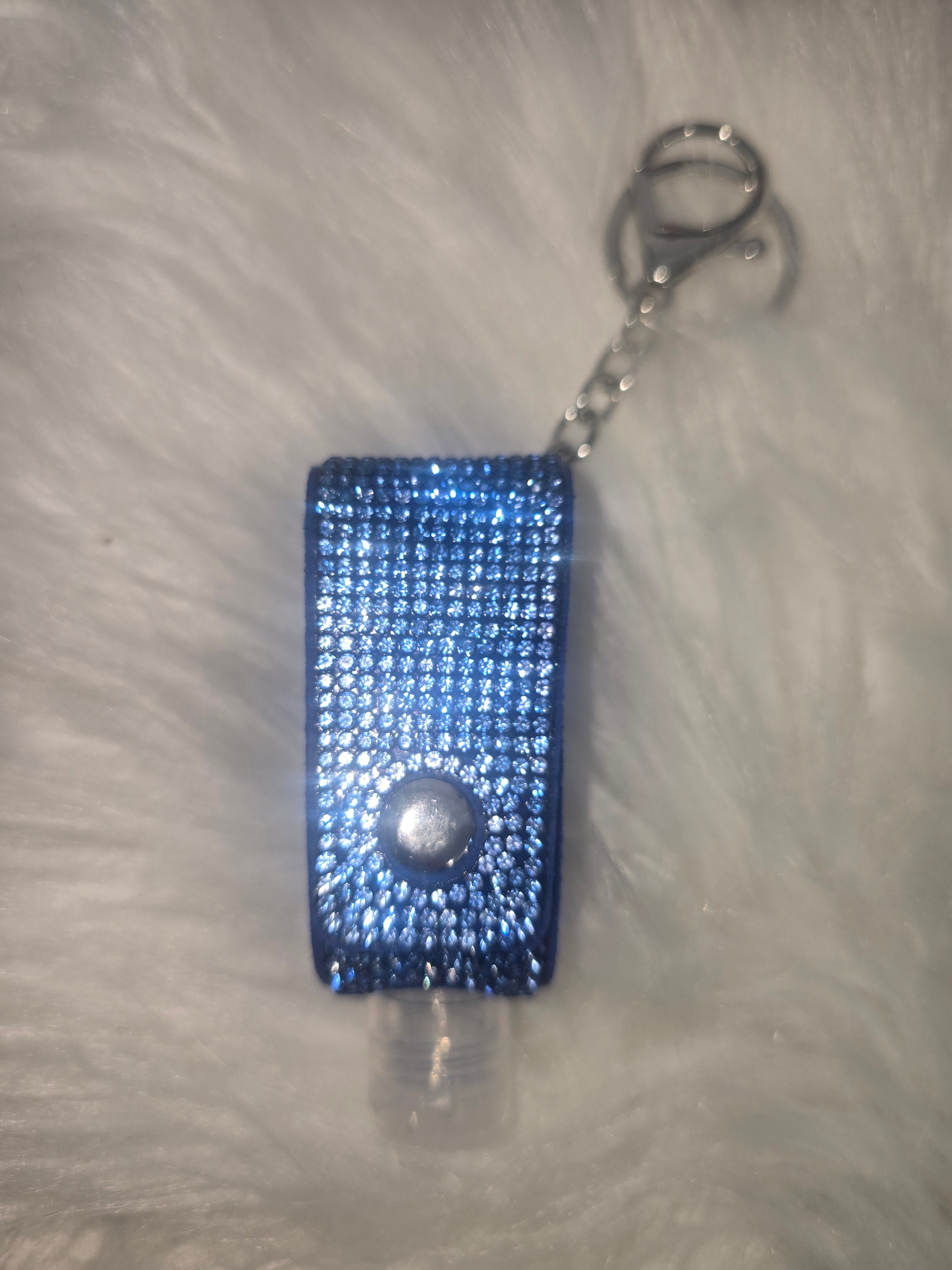Rhinestone sanitizer holder keychains