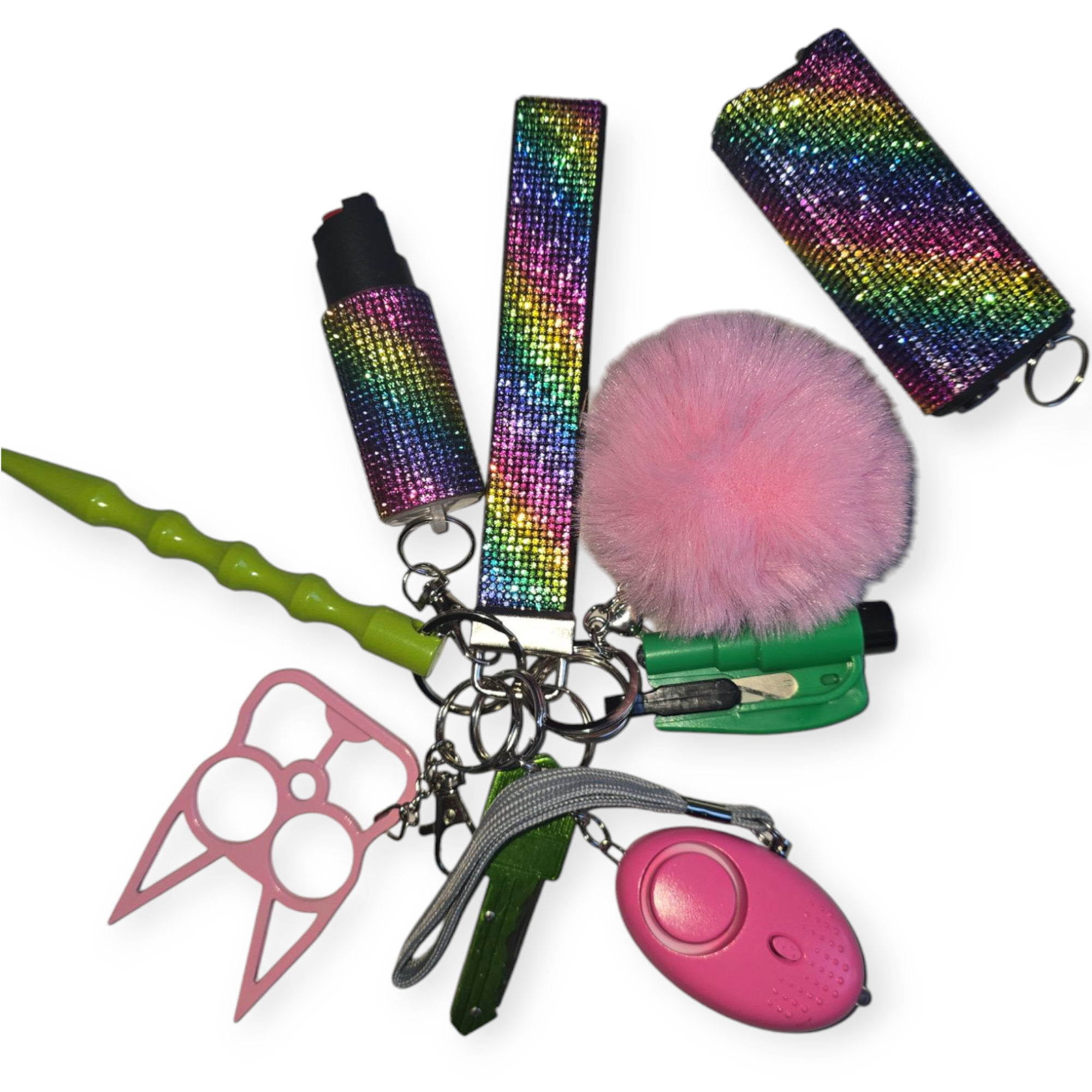 Bling safety keychains (multiple colors available)